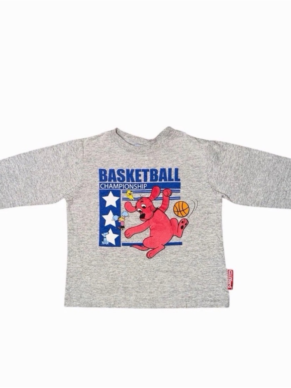 Clifford The Big Red Dog Basketball Long Sleeve Tee 2003